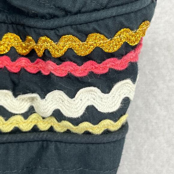 FRENCH CONNECTION Top Womens 2 Camisole Embroidered Ric Rac Trim Boho Black - Picture 9 of 16